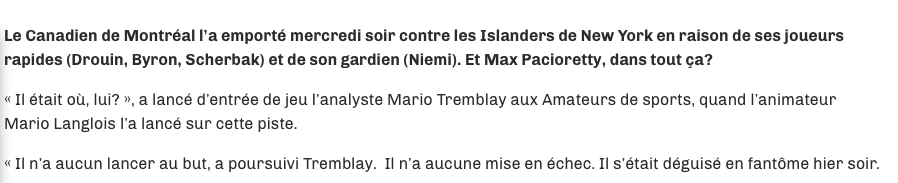 Max Pacioretty n'est pas seulement un LÂCHE..