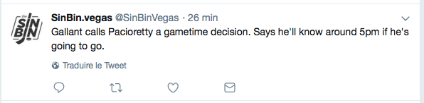 Max Pacioretty traîne une BLESSURE????