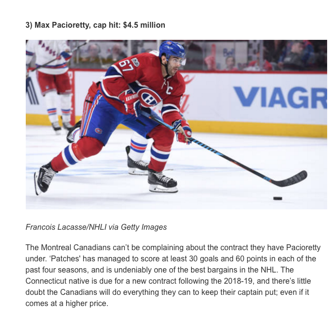 Max Pacioretty....CAPITAINE CHEAP!!!!!!