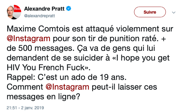 Maxime Comtois ATTAQUÉ sur INSTAGRAM.