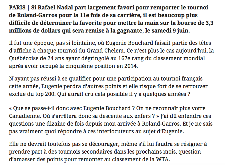 Même à Paris...Eugénie est une HONTE AMBULANTE....