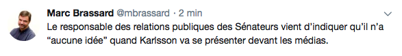 Même le gars des COMM à Ottawa, en a plein son casque...HAHA...