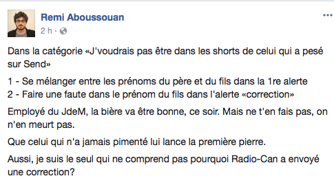 Même pour les enlèvements d'enfant..QUEBECOR est SAOUL RAIDE...