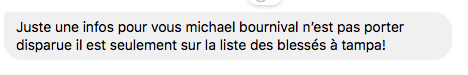 MICHAËL BOURNIVAL a été retrouvé..