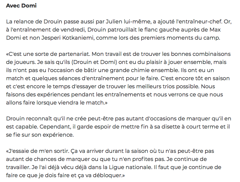Michel Therrien aurait ENTERRÉ Jonathan Drouin publiquement..
