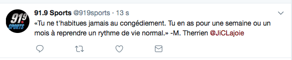 Michel Therrien... Veut faire PITIÉ..
