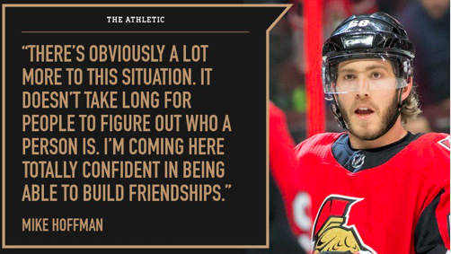 Mike Hoffman n'a pas encore compris..