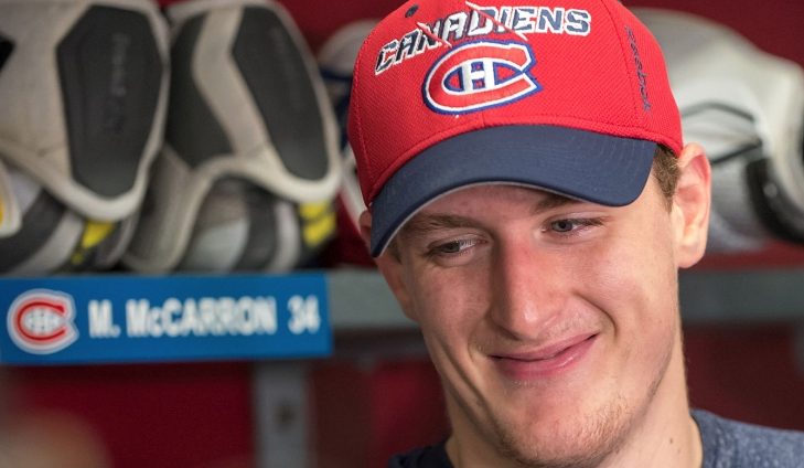 Mike McCarron ne veut plus jouer pour le Canadien de Montréal..