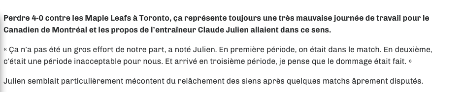 Mike McCarron s'est encore fait HUMILIER tout le match...mais Claude le protège....