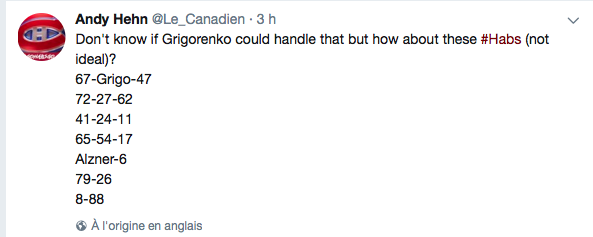 Mikhail Grigorenko à Montréal...Dans ce LINE-UP..