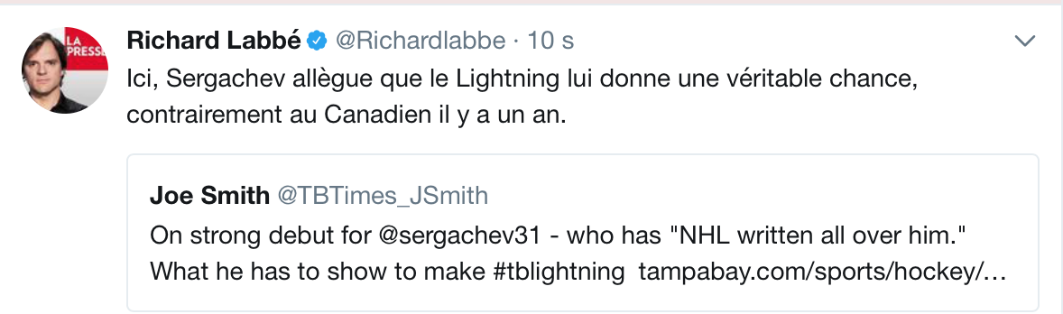 Mikhail Sergachev crache encore sur le Canadien...