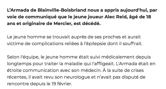 Mourir d'ÉPILEPSIE...