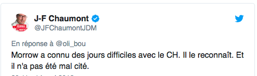 Ne doutez pas de J-F Chaumont...c'est Morrow le MENTEUR...