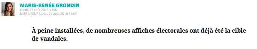 Ne jamais placer des affiches de Marc Bergevin et Geoff Molson accessibles au public..