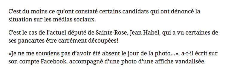 Ne jamais placer des affiches de Marc Bergevin et Geoff Molson accessibles au public..