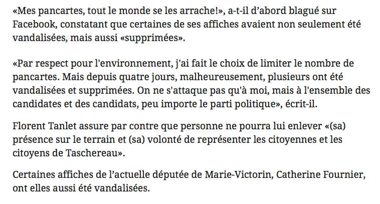 Ne jamais placer des affiches de Marc Bergevin et Geoff Molson accessibles au public..