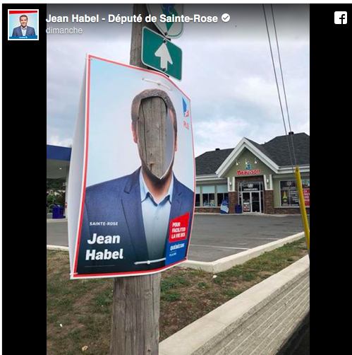 Ne jamais placer des affiches de Marc Bergevin et Geoff Molson accessibles au public..