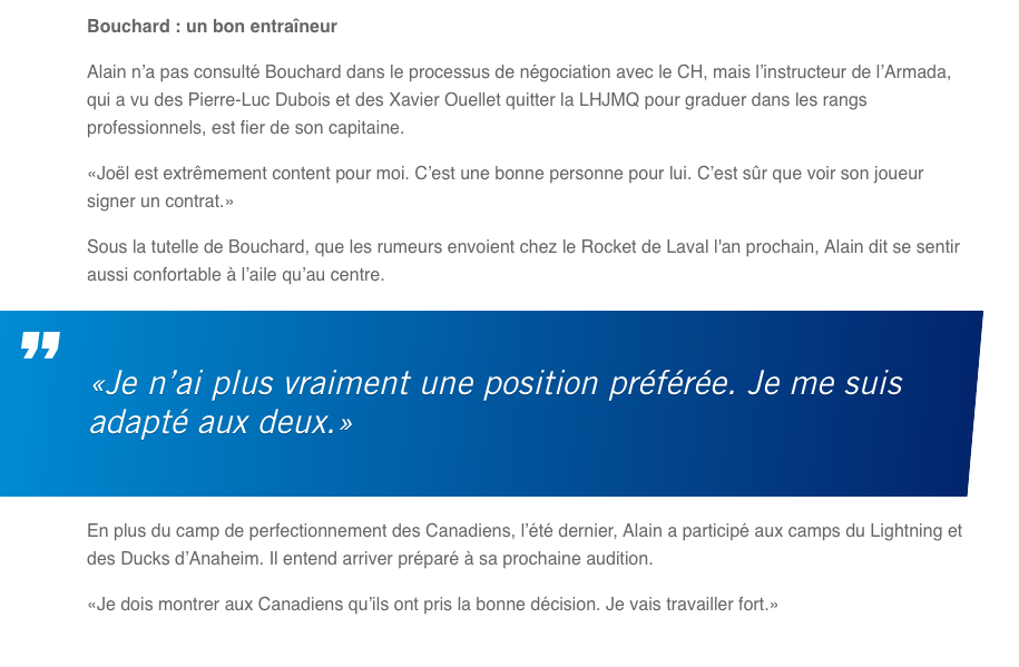 N'écoutez pas TVA Sports...Qui LICHE le CUL de Marc Bergevin...et d'Alexandre Alain...