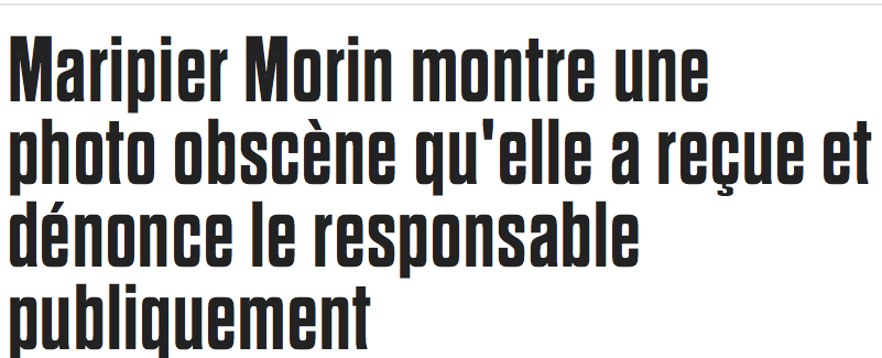 N'envoie pas une photo de ton MEMBRE SEXUEL à Maripier Morin....