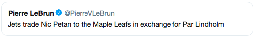 Nic Petan, après avoir été échangé à Toronto...Fait un Filip Zadina de lui-même.
