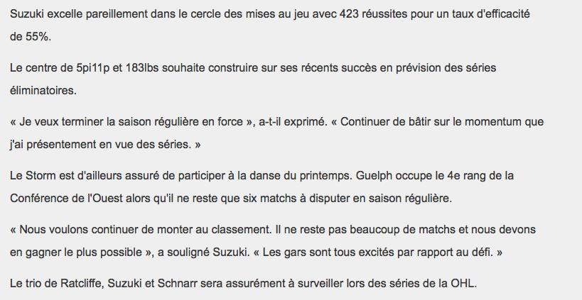 Nick Suzuki a EXPLOSÉ depuis....