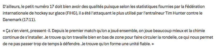 Nick Suzuki le crie haut et fort...