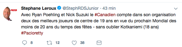 Nick Suzuki sera à Montréal et non au championnat junior...