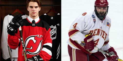  Nico Hischier et Will Butcher avaient l'air de joueurs de la LNH sur la glace...