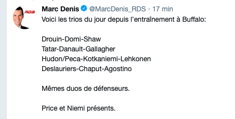 Nicolas Deslauriers encore ÉPARGNÉ...