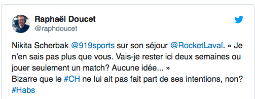 Nikita Scherbak continue de jouer la PITIÉ pour lancer son message....
