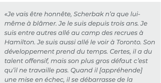 Nikita Scherbak... Se fait DÉTRUIRE par Mario Tremblay...