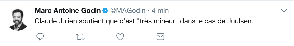 Noah Juulsen est soulagé en TA...