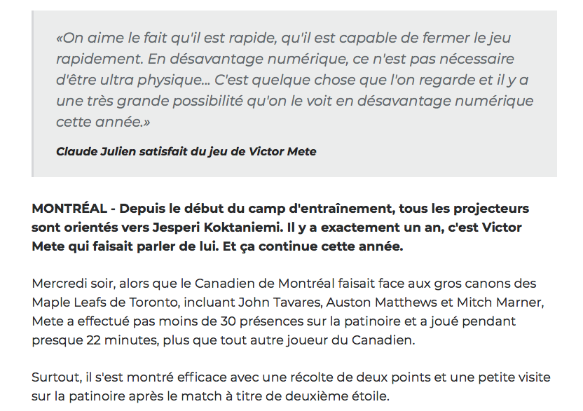 Noah Juulsen va habiter avec Victor Mete...