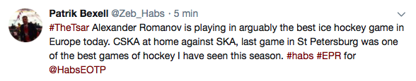 Notre Alexei Emelin 2.0 est de mieux en mieux...