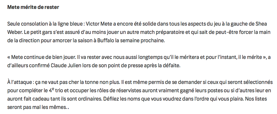 On a jamais vu François Gagnon RAMASSSER le CH de cette façon..