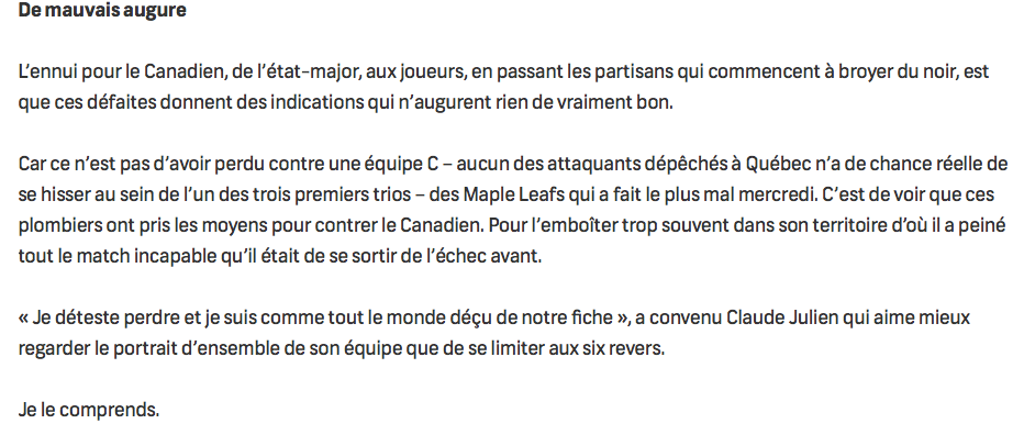 On a jamais vu François Gagnon RAMASSSER le CH de cette façon..