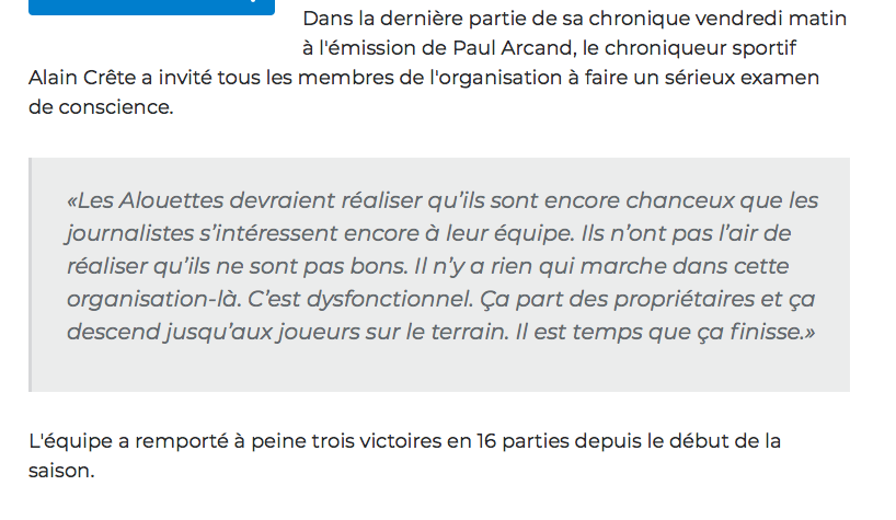 On aurait pratiquement pensé qu'il parlait de Geoff Molson et Marc Bergevin...