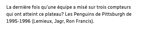 On aurait rêvé...Que Trevor Timmins ait ce FLAIR...