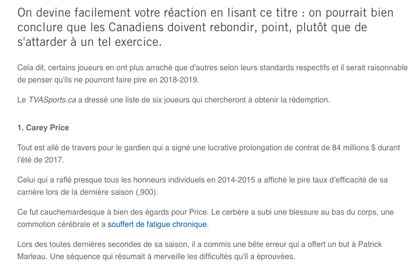 On dira toujours à un POOLER de ne pas prendre AUCUN JOUEUR du CH..