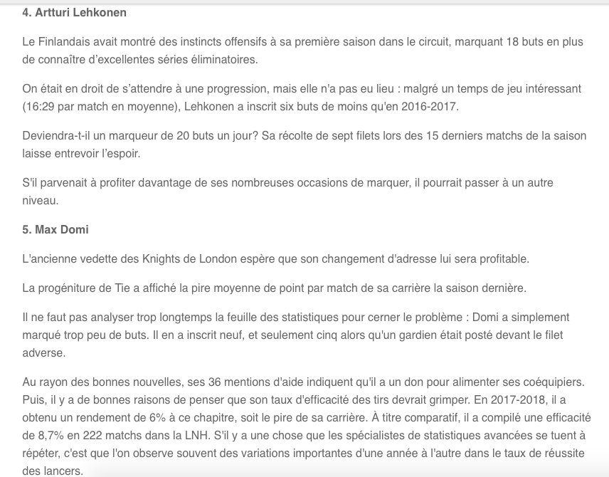 On dira toujours à un POOLER de ne pas prendre AUCUN JOUEUR du CH..