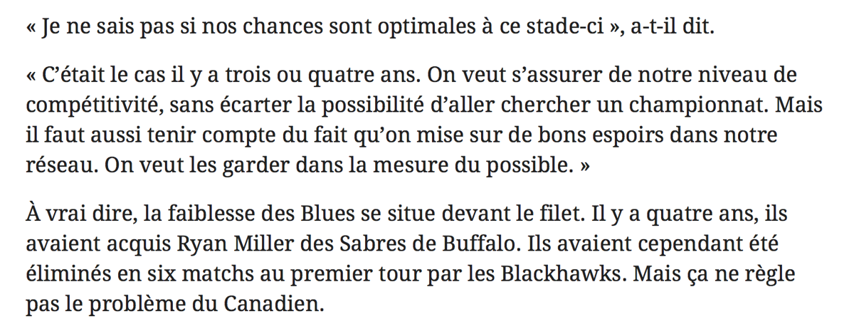 On doit oublier Robert Thomas avec le Canadien ???