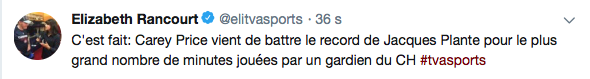 On espère que Carey Price n'est pas trop excité...