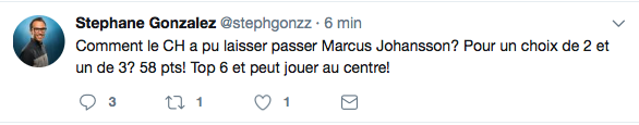 On ne peut pas CHIALER sur Bergevin dans le dossier Johansson...