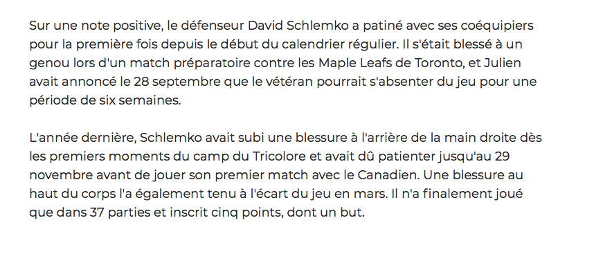 On pensait qu'avec les 6 à 8 semaines d'absence de Joel Armia...