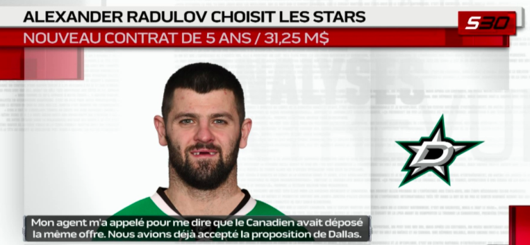 On peut bien traiter Alex Radulov de MENTEUR...mais...