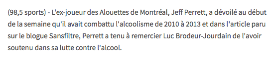 On se demande où était Max Pacioretty quand Chucky avait des problèmes de consommation d'alcool et autres substances..