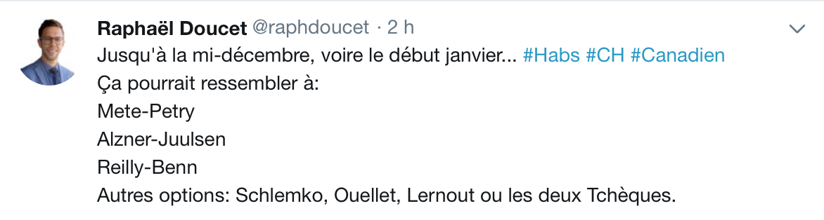 On sent, que Bergevin va avoir une petite retenue cette année...HAHA...