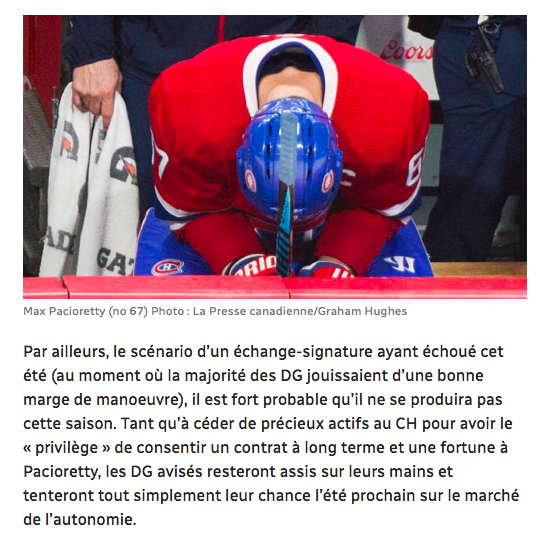 On sent que Pat Brisson..Ne va pas aimer l'article de Martin Leclerc...