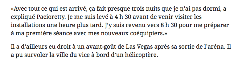 On va RIRE en TA...Quand les joueurs des Golden Knights vont se rendre compte..