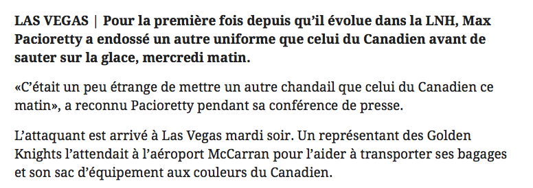 On va RIRE en TA...Quand les joueurs des Golden Knights vont se rendre compte..